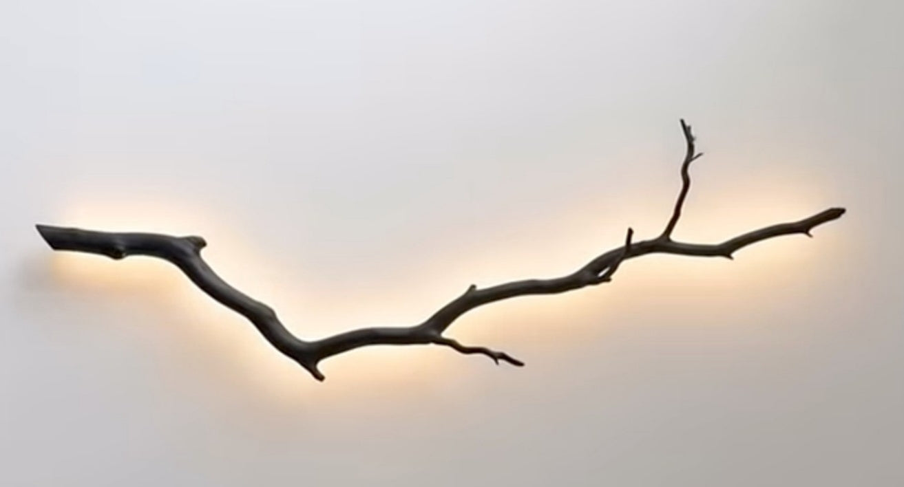 Luxury Wood Lamp – Custom Natural Branch Wall Light