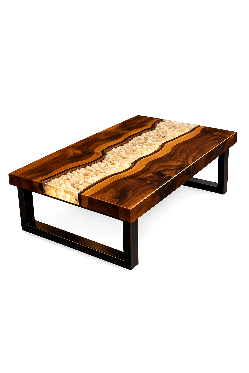 Luminous River – Custom LED Light Resin River Table