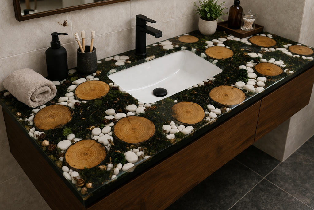 Bespoke Resin Vanity – Custom Wood & Epoxy Resin Vanity