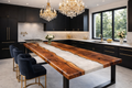 Silent River – Custom Wood & Epoxy River Dining Table