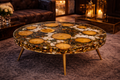 Warm Forest – Custom Wood, Moss & Resin Coffee Table