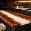 Bespoke Solid Wood & Resin Tabletop – Custom Epoxy Surface